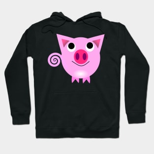 Pink Artwork Pig Hoodie